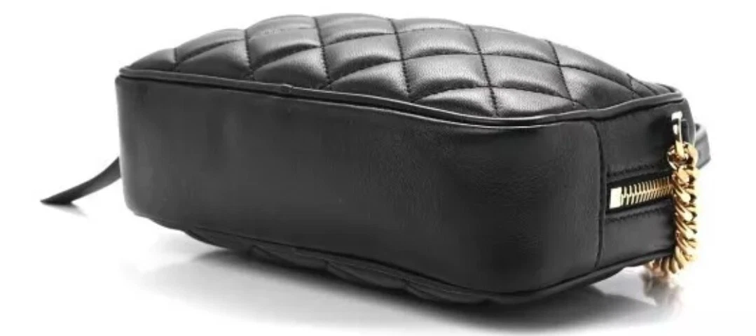 Borsa da sera Medusa $1000 VERSACE Nappa Trapuntata Oro Nero Tracolla Italia Small