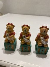 GANZ Teddy Bear ALPHABET BLOCK  R Lot Of 3 Letters Under Bear FB 8