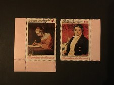 BURUNDI 1969 INTERNATIONAL LETTER WRITING WEEK PAIR 14F & 40F - FINE USED