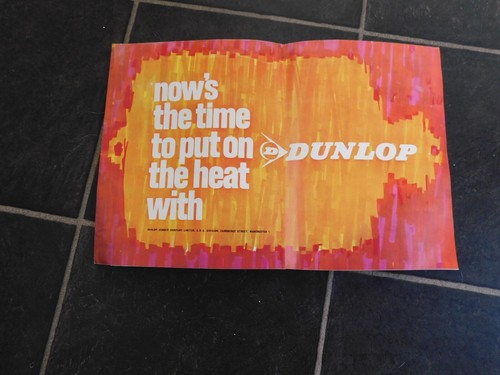 Vintage Dunlop Hot Water Bottle Advertising Card 1960's - Picture 2 of 3