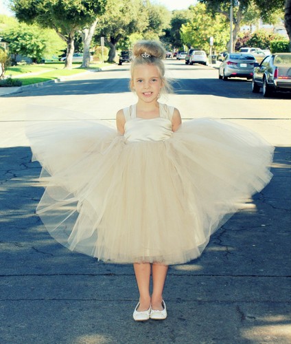 Satin Tutu Flower Girl Dresses Baptism Dresses Wedding Dress Graduation Dresses - Picture 39 of 39