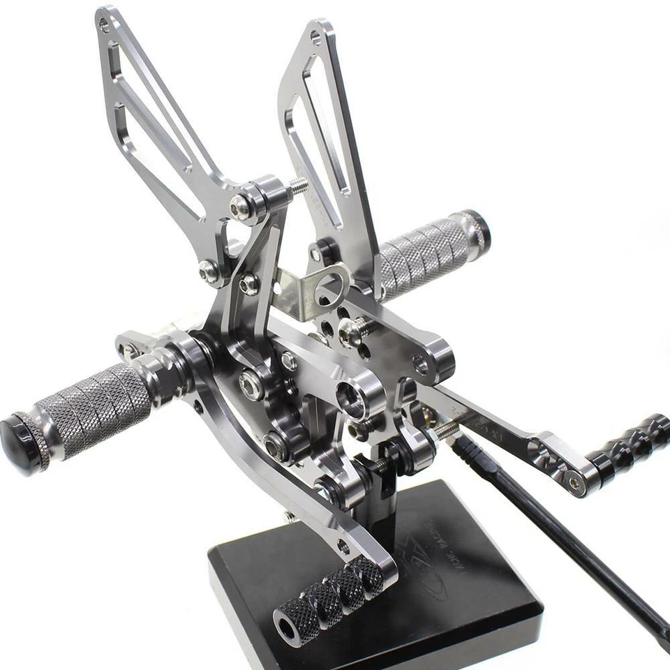 Juego de estriberas traseras ajustables CNC FXCNC para Suzuki TL1000S/R ARP 1997-2003 gris Foto 3 de 4