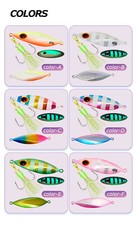 Slow Fall Pitch Fishing Jigs Lures Sinking Lead Metal Flat Jigging Baits Tackle