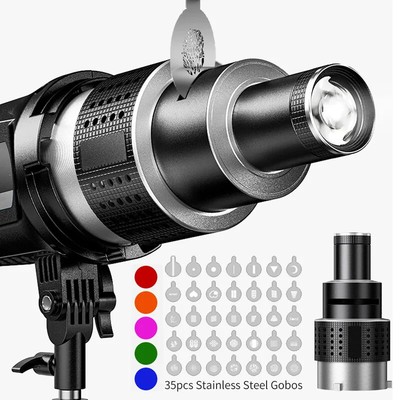 Bowens Mount Flash Snoot Conical Lens Video Artist Modelling Shape Photo Studio 