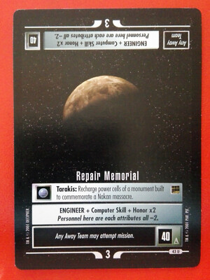 Star Trek CCG (Holodeck Adventures) - Missions   Repair Memorial (uncommon)