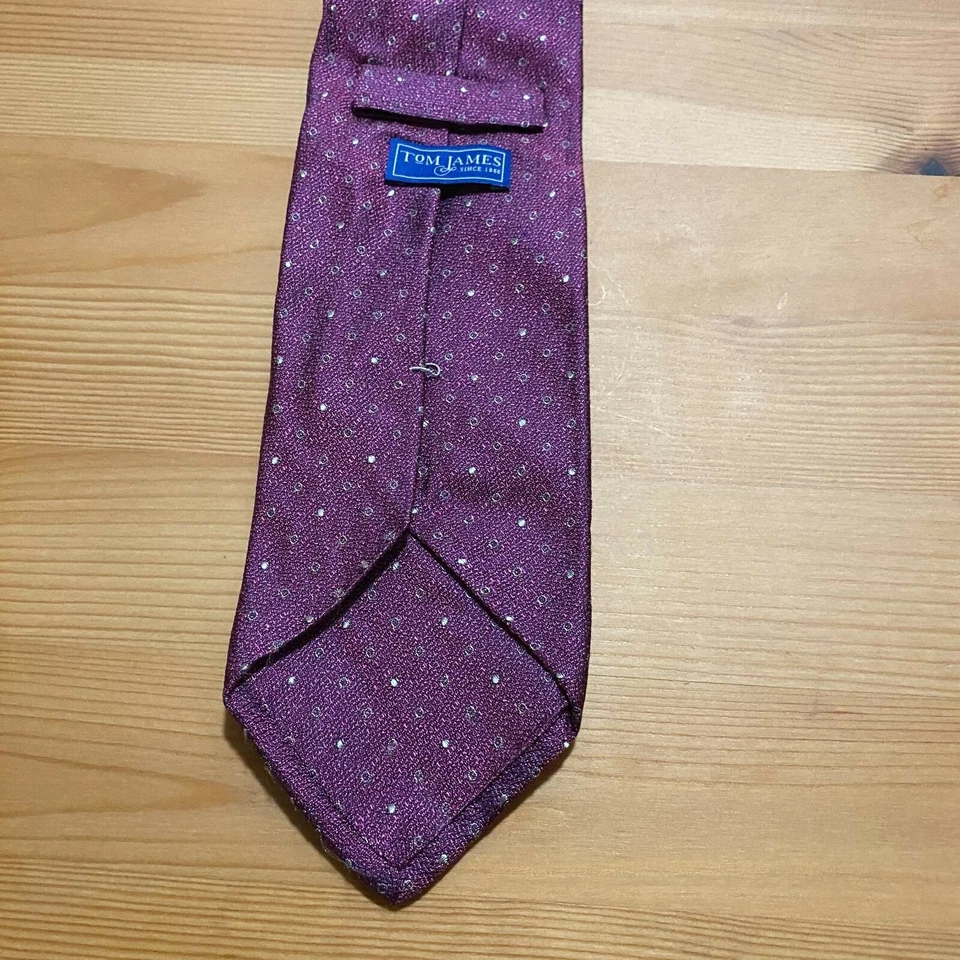 Corbata larga de seda Tom James X púrpura negra geométrica 3,5 pulgadas de ancho 67 pulgadas de largo Foto 2 de 4