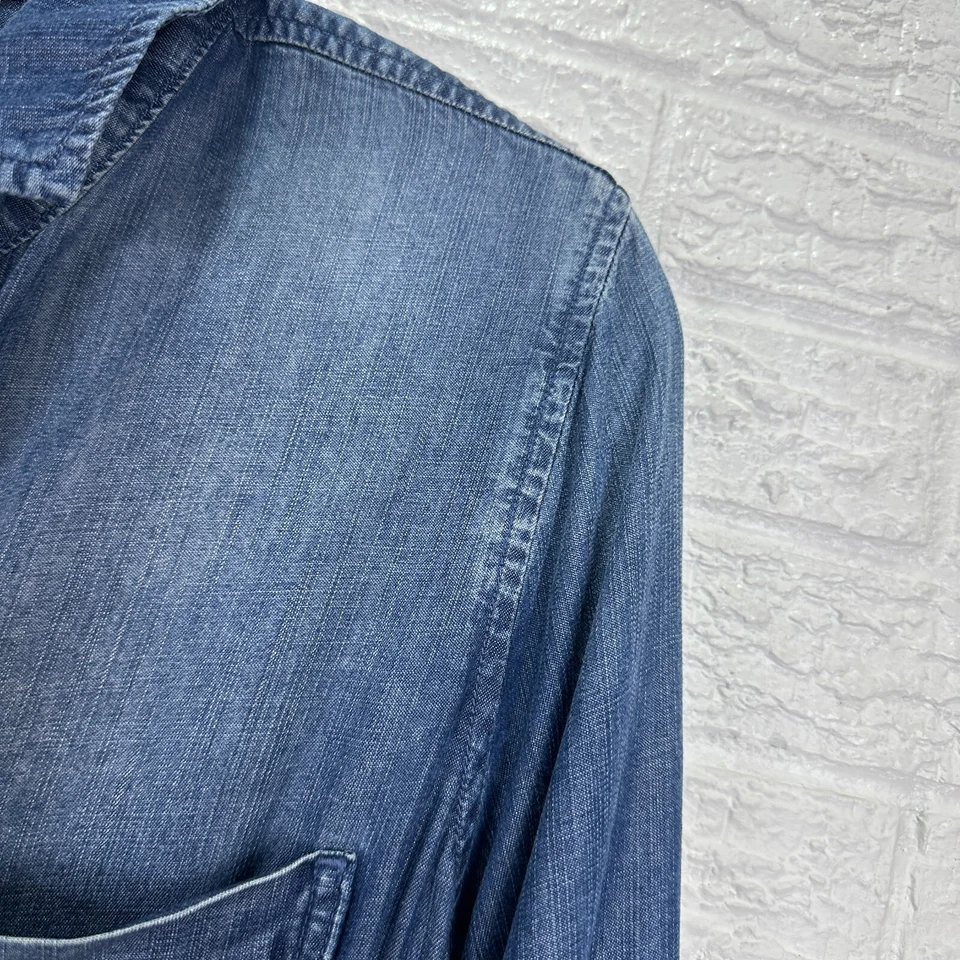 Women's L Anthropologie Cloth & Stone jump suit blue long sleeve - Image 4 of 4