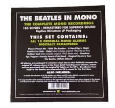 THE BEATLES IN MONO CD BOX SET. CONTENTS FLYER ONLY. NEW
