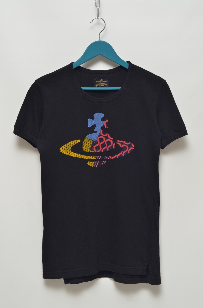 Vivienne Westwood Anglomania Women's Black Cotton Tee Shirt Vivienne Westwood Anglomania Women's Black Cotton Tee Shirt