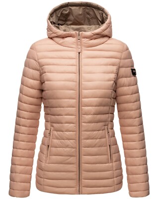Marikoo Damen Jacke Frühling Steppjacke Übergangsjacke gesteppt Kapuze Asraa Neu