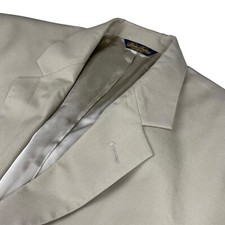 Brooks Brothers Men's Cotton Blend 2-Button Blazer Khaki/Tan 46XL