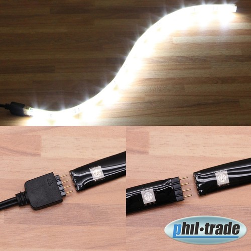 Erweiterbare LED Leiste zum Stecken weiß 5050 SMD 30cm Steck System Strip Balken