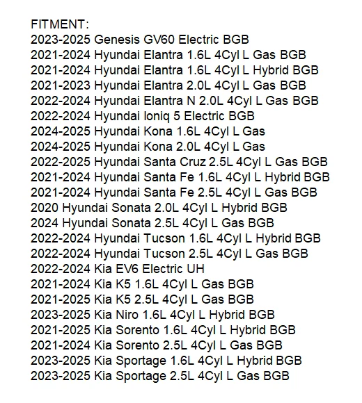 НОВЫЙ угольный воздушный фильтр салона 97133-N9100 для 2022-2024 Hyundai Tucson 1,6 л 2,5 л - Изображение 2 из 3
