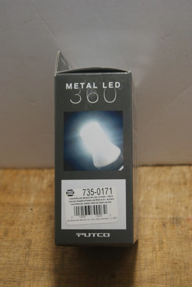 Putco 347440W-360 Metal LED 360 7440 Tipo Bombilla Blanca Nueva en Caja Foto 2 de 4