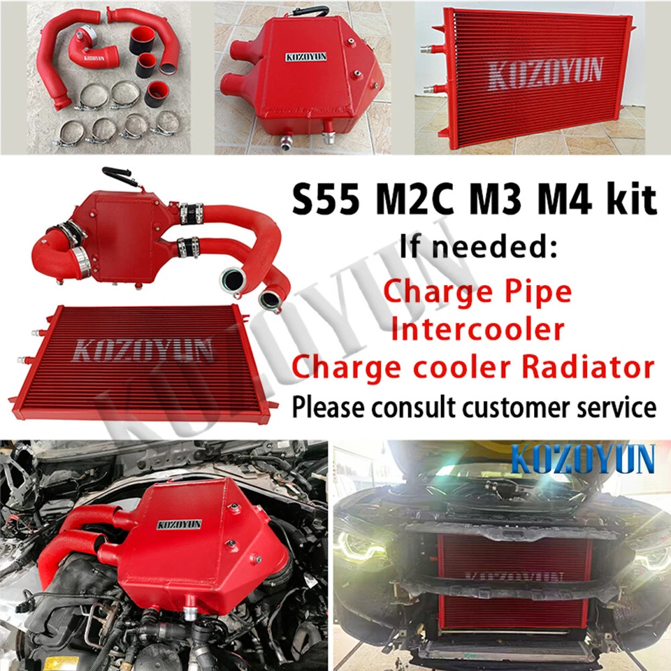 Radiador intercooler de aluminio para BMW S55 F80 M3 F82 F83 M4 F87 M2C 3.0T 2015+ Foto 4 de 4