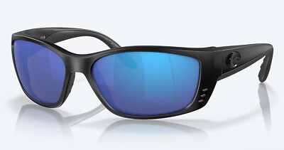 BRAND NEW Costa Del Mar FISCH Blackout & Blue Mirror Polarized Glass 580G