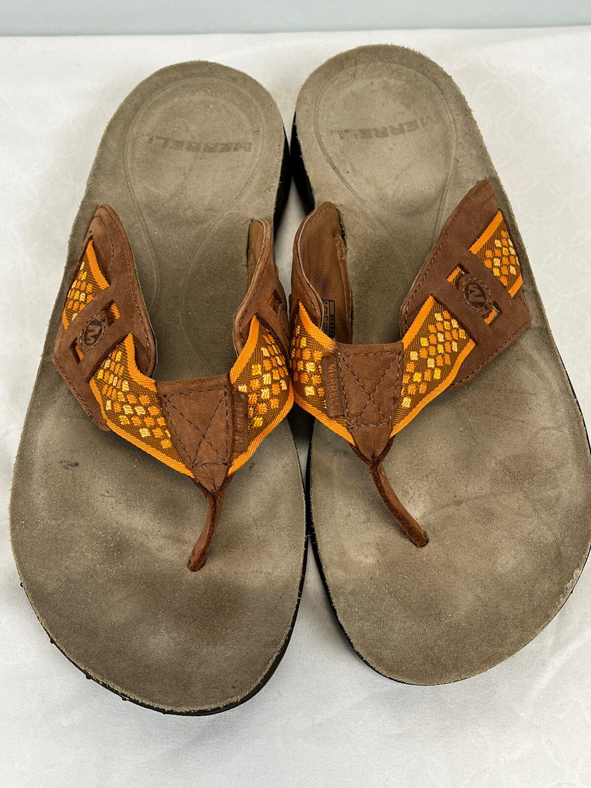 Scarpe infradito infradito donna Merrell Rosarito arancione taglia 9 ottime condizioni