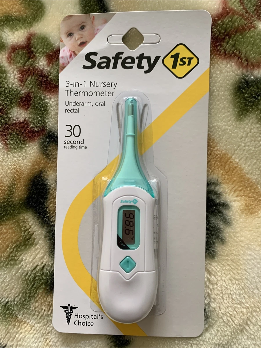 Safety 1st 3-in-1 Nursery Thermometer Underarm Oral Rectal 30 Second Reading