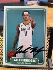 Jalen Bridges Autograph Signed Baylor Bears Basketball Card Sic 'em