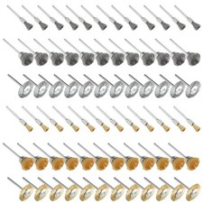 72 PCS Wire Wheel Brushes Kit Brass and Steel Wire Wheels Pen Brushes Set for...