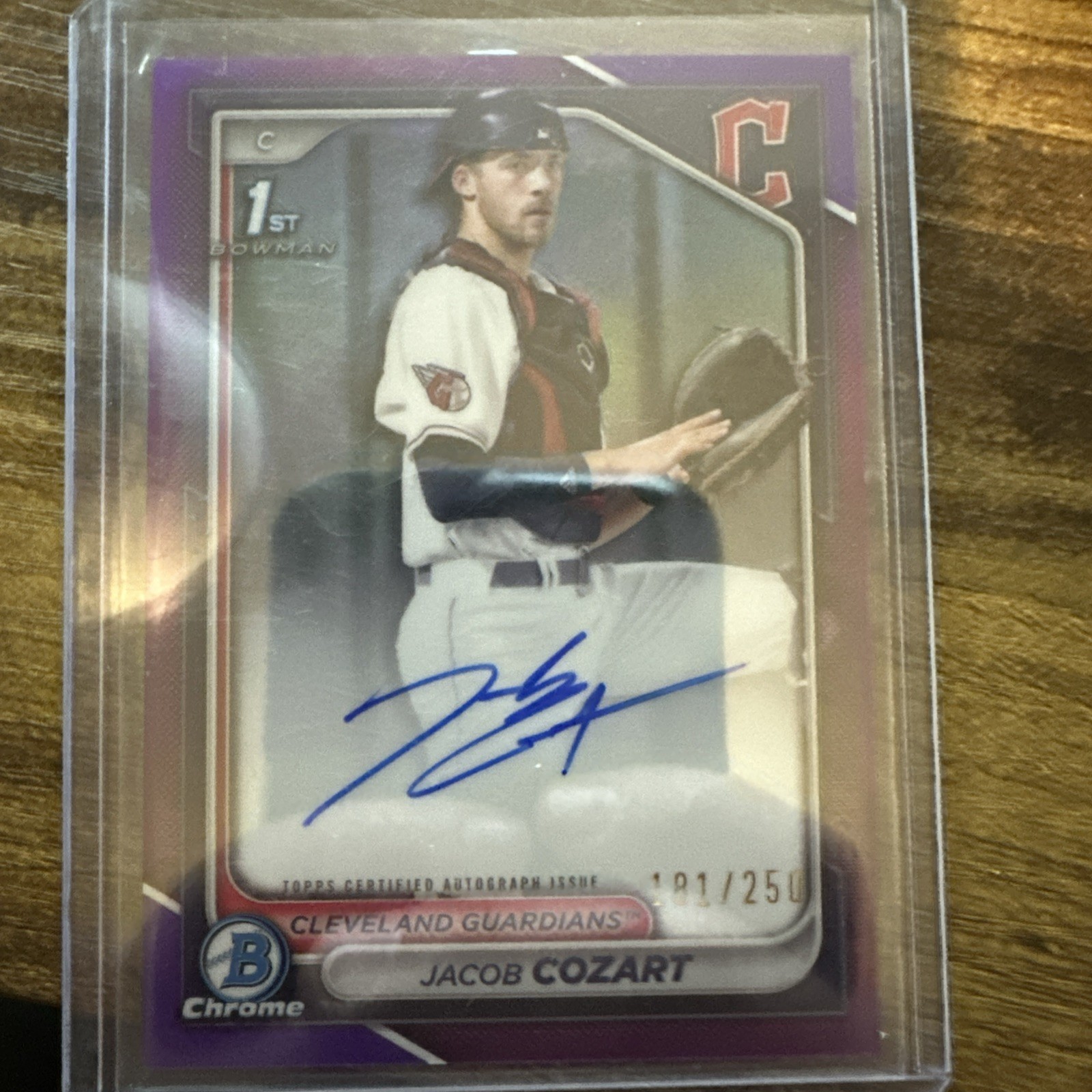 2024 1st Bowman Draft Chrome Jacob Cozart #CPA-JCO AUTO Purple /250