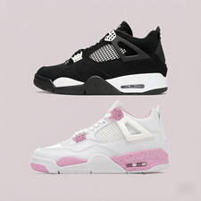 Sportschuhen Weiß/Rosa Unisex Retro-A-J-4-Ba...
