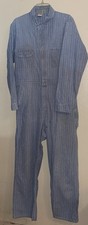 VINTAGE Big Ben Wrangler Coveralls Mens Size 40 Reg Blue Herringbone Pinstripe