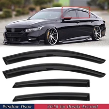 4pcs For 2018-2022 Honda Accord Window Visors Sun Rain Guards Vent Gloss Black