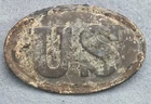 EXCAVATED CIVIL WAR CARTRIDGE BOXPLATE RECOVERED BATTLE GRAND ECORE 10/75
