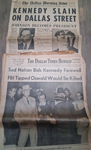 Rare 1963 JFK Assassination Newspaper Lot: Dallas NEWSPAPERS President Kennedy