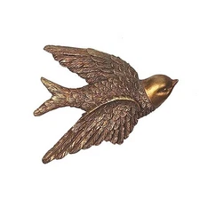  Vintage Wall Sculpture, Antique Pediment Hallway Wall Art, Hand Antique Bird