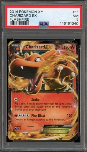 Pokemon Charizard EX XY Flashfire Holo Rare #11 PSA 7