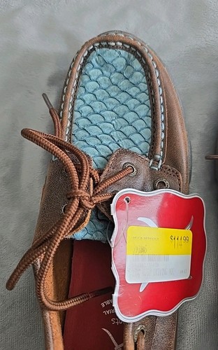 Twisted X Ladies Brown/Turquoise Driving Moc Shoe Size 6.5 Style WDM0068 NWT - Bild 7 von 12