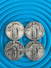 **Junk Silver** Four Standing Liberty Quarters 1926, 1926,1929 & 1930,