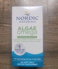 Nordic Naturals Algae OIL Omega EPA  DHA 60 Softgels 10/2027