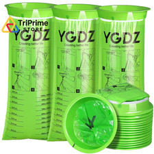 YGDZ Vomit Bags Disposable, 15 Pack Bags, 1000ml 5x5x3 inches, Green