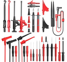 Kit 25 piezas cables de prueba con sondas, pinzas y accesorios para multímetro