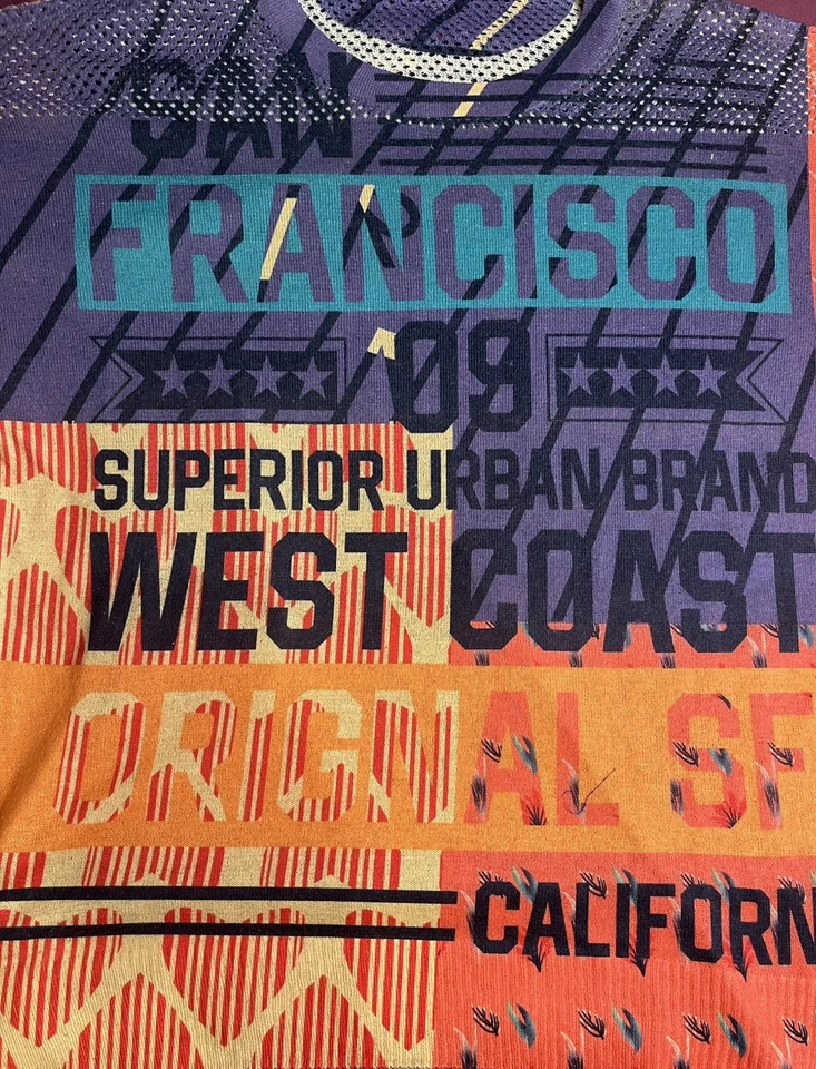 Camiseta de malla para mujer San Francisco Superior Urban Brand talla (L) Y2K ropa de verano Foto 4 de 4