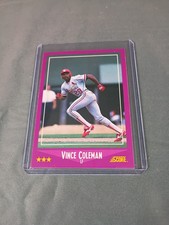 1988 Score Baseball Vince Coleman #68 St. Louis Cardinals Excellent Condition.