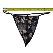 Vtg 05 Sz-L Victoria's Secret Charmeuse Satin V String Panties
