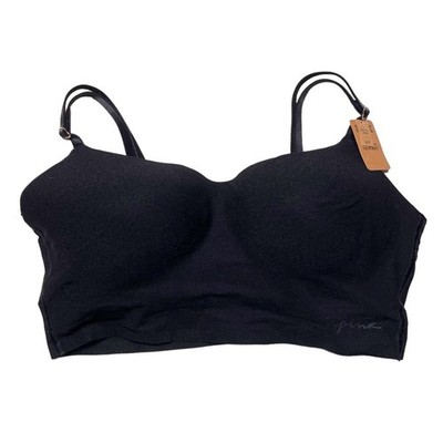 Victoria's Secret PINK Loungin' Wireless Lightly Lined Bra Black Size Small