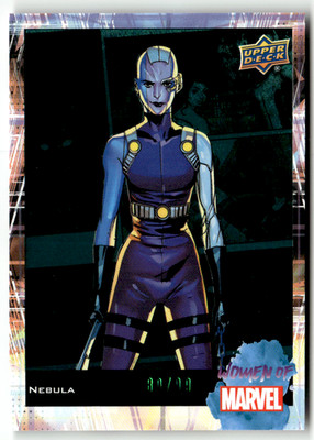 2023 Upper Deck Women of Marvel No. 75 Nebula Green 80/99