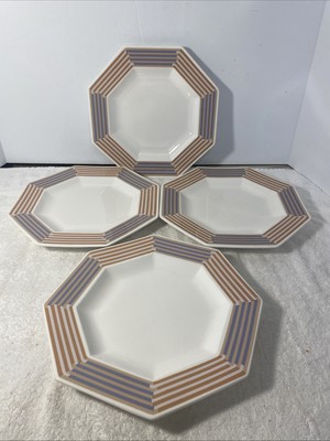 4~1980 s Jack Lenor Larson Mikasa Porcelain Plus Southwind Salad Plates C5001