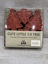 Cute Little 3-D Tree Rubber Stamp Set By SAR Some Assembly Required 1.75  Tree