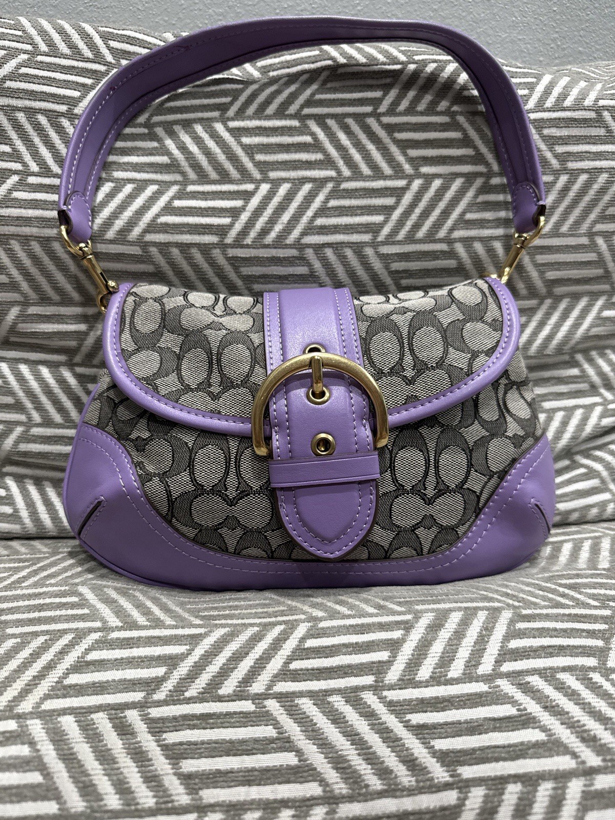 Y2K Coach Edition Soho Bag 25 In Purple Leather Signa… - Gem