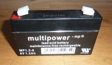 2 sztuki Multipower 6V / 1.2Ah akumulator ołowiowy MP1.2-6