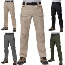 Tactical Mens Cargo Pants Waterproof Work Hiking Combat Outdoor Trousers Pants