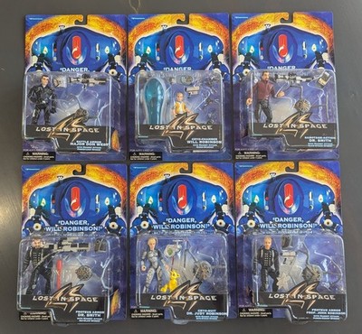 (6) Vtg Lost In Space Toy Figure 1997 Trendmasters Dr Smith West Will Robinson 