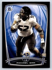2014 Bowman 24 Michael Sam Rookies Black   St. Louis Rams Football Card