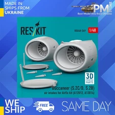 Reskit RSU48-0249 1/48 Buccaneer S.2C/D, S.2B air intakes Airfix A12012, A12014